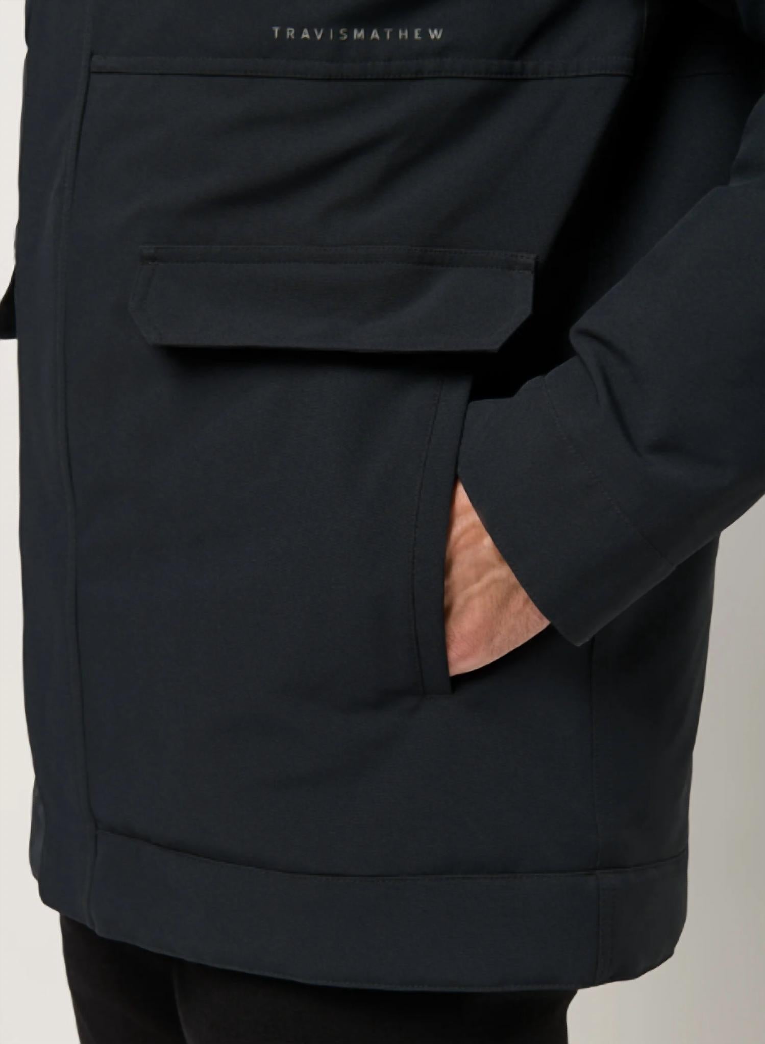 TravisMathew Mountain Pass Jacket in black - men's jacket - view 7