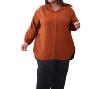 On The Plus Side - Long Sleeve Button Up Shirt - Plus