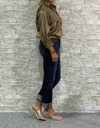 Rosa Clothing - The Reset Point-satin Button-up Blouse