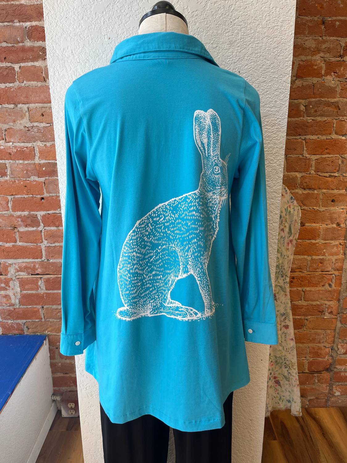 Flutter - Women's Button-front Bunny Shirt - Plus