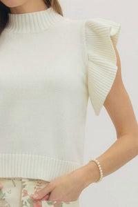 Entro - Lexi Ruffle Sleeve Knit Top