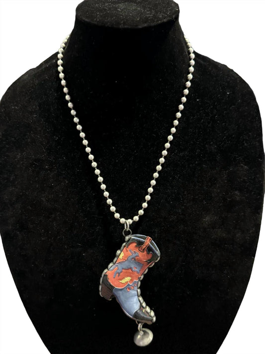 Art By Amy Labbe - Cowboy Boot Charm Necklace