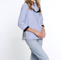 Multiples - Drop Shoulder Cowl Collar Top