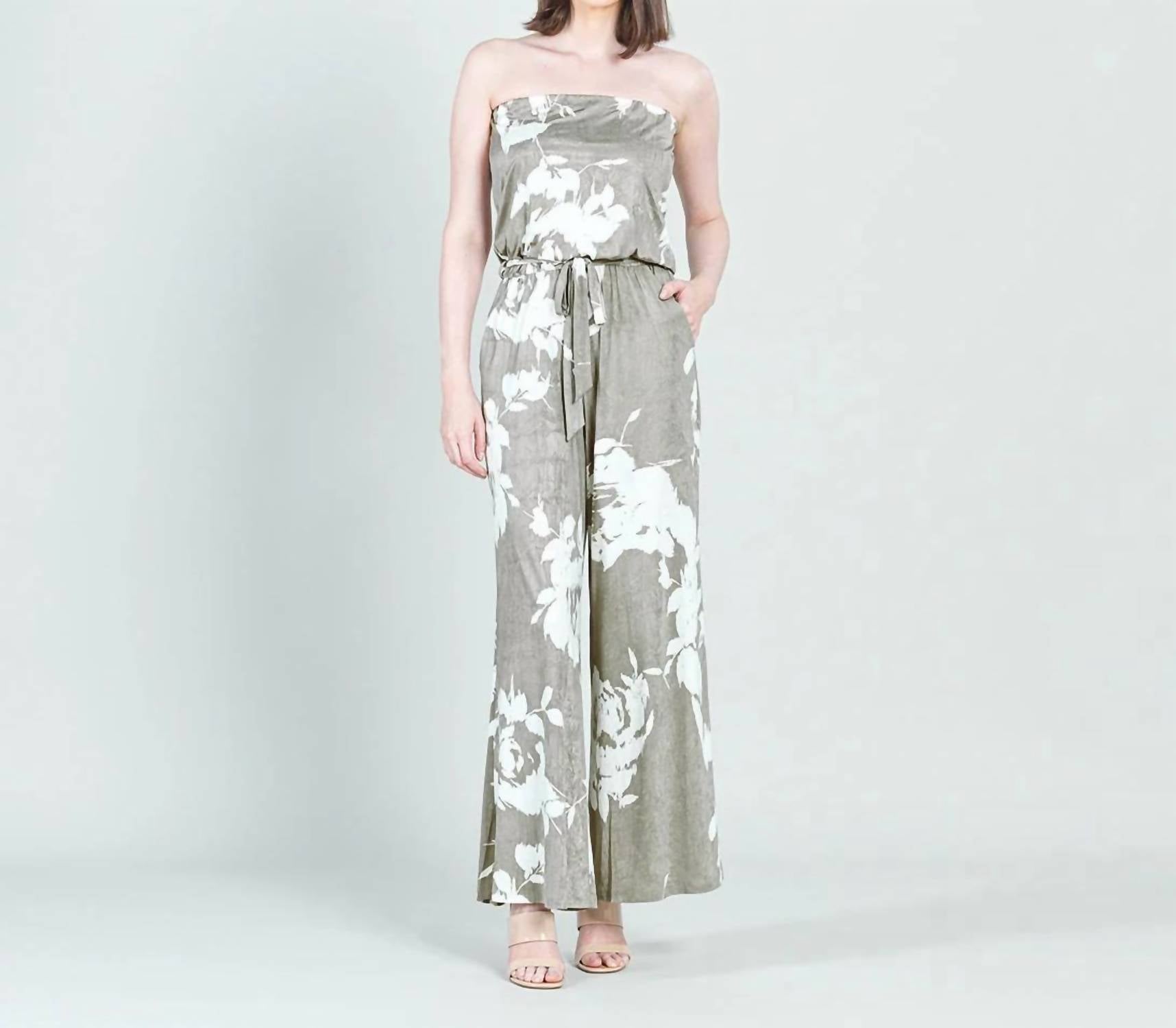 Clara Sun Woo - Floral Print Wide Leg Jumpsuit