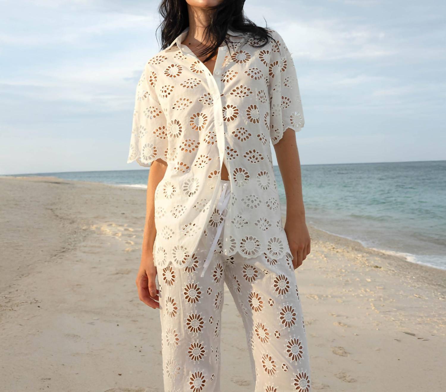 Miss June Paris Women's Mira Shirt in white - women's shirt