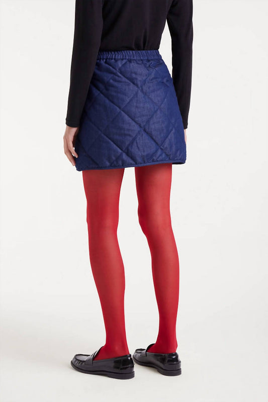 Compania Fantastica - Quilted Denim Mini Skirt