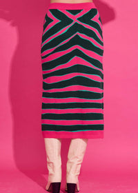 Alden Adair Vivian Midi Skirt in ziggy palm - women's skirt - detail view