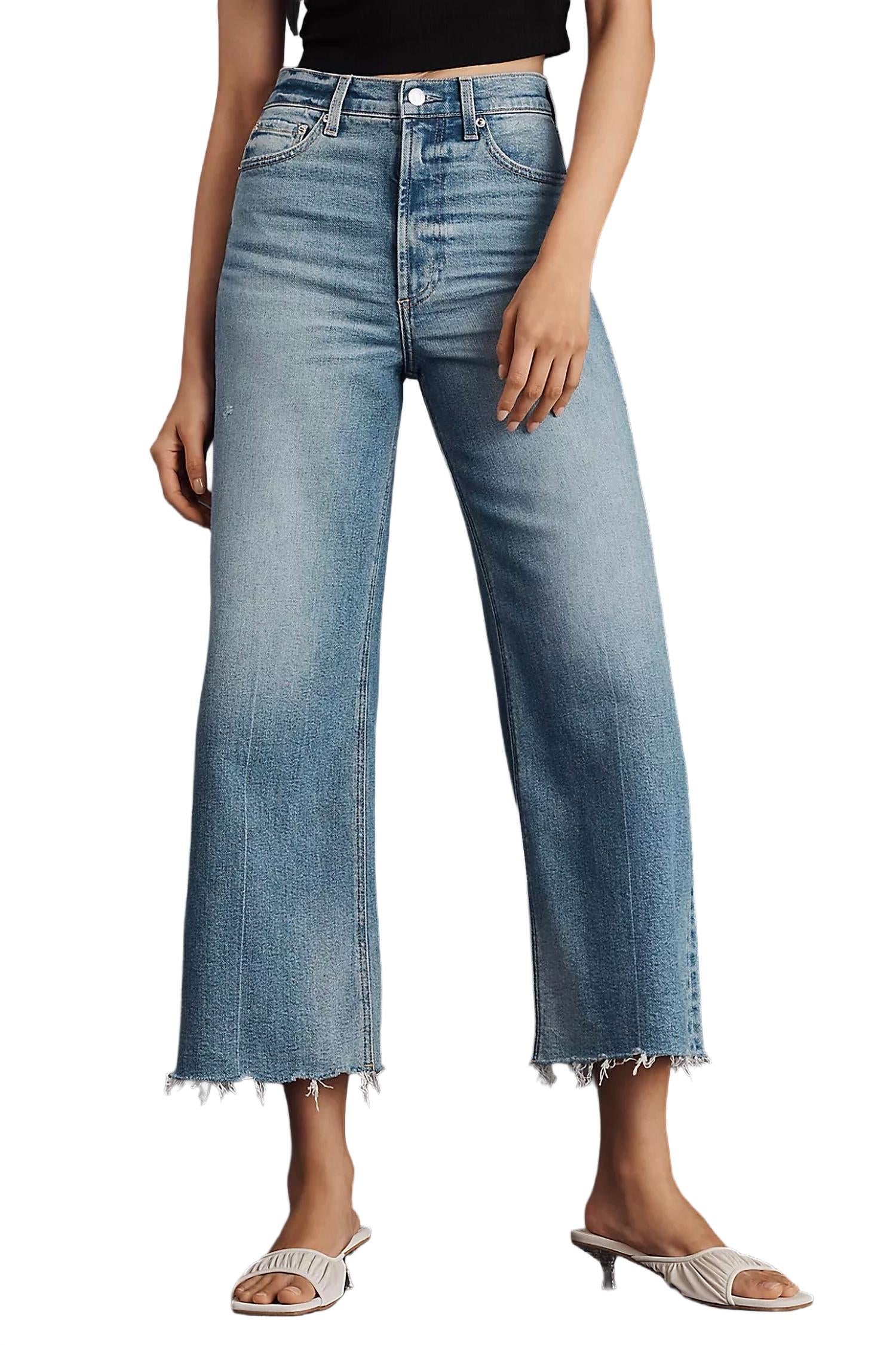 Pistola - Lana Crop High Rise Ultra Wide Leg Jeans