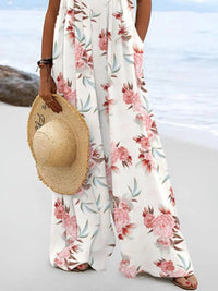 Trendsi - Full Size Floral Wide-Leg Overalls Plus Size