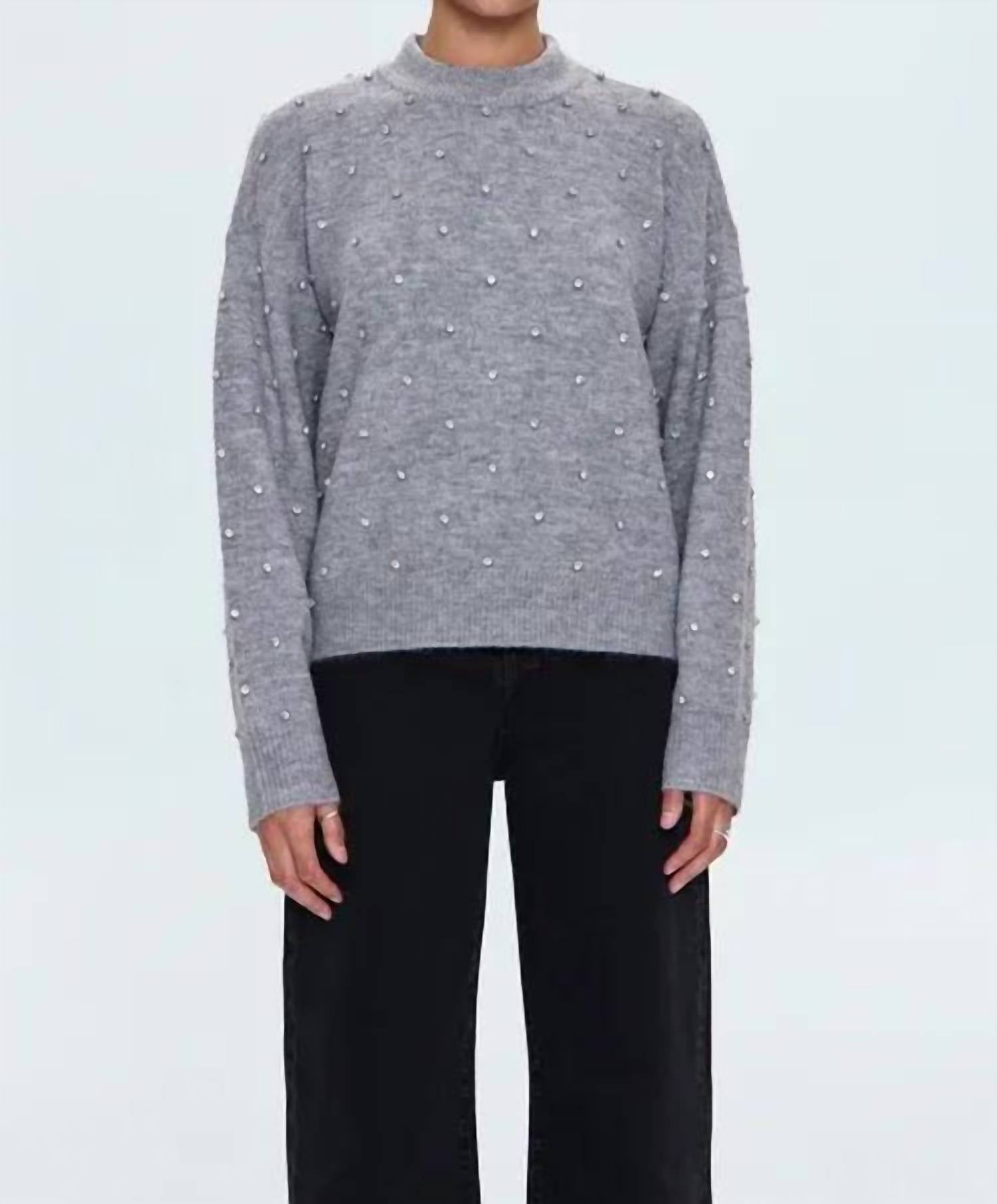 PISTOLA Aura Sweater in charcoal diamonte 2 - women's sweater