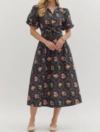 Entro - Floral Meadow Midi Dress