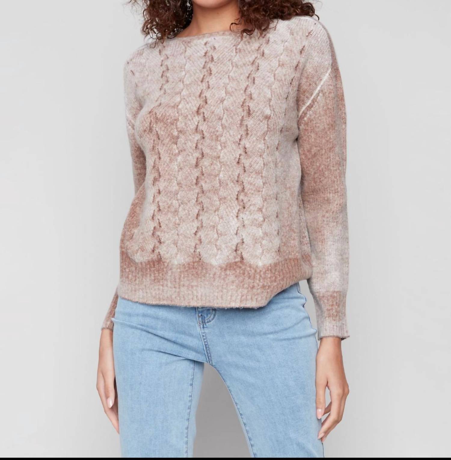 Charlie B - Women's Sepia Crew Sweater