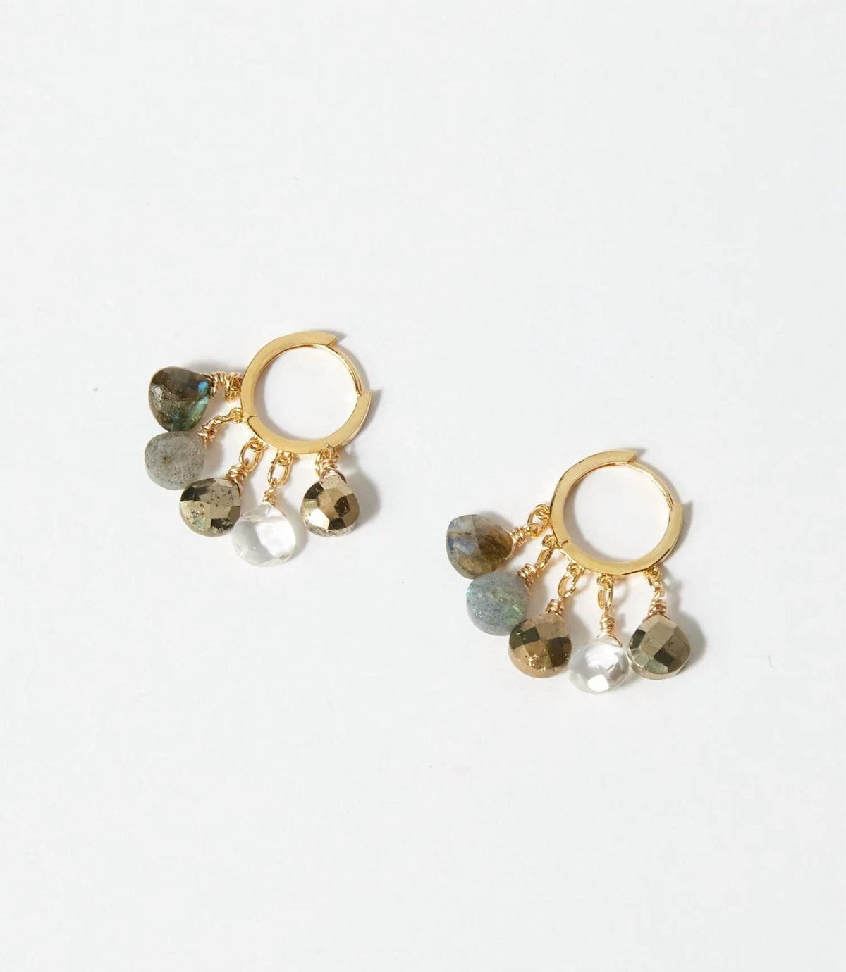 Native Gem - Women's Gemstone Huggie Earrings