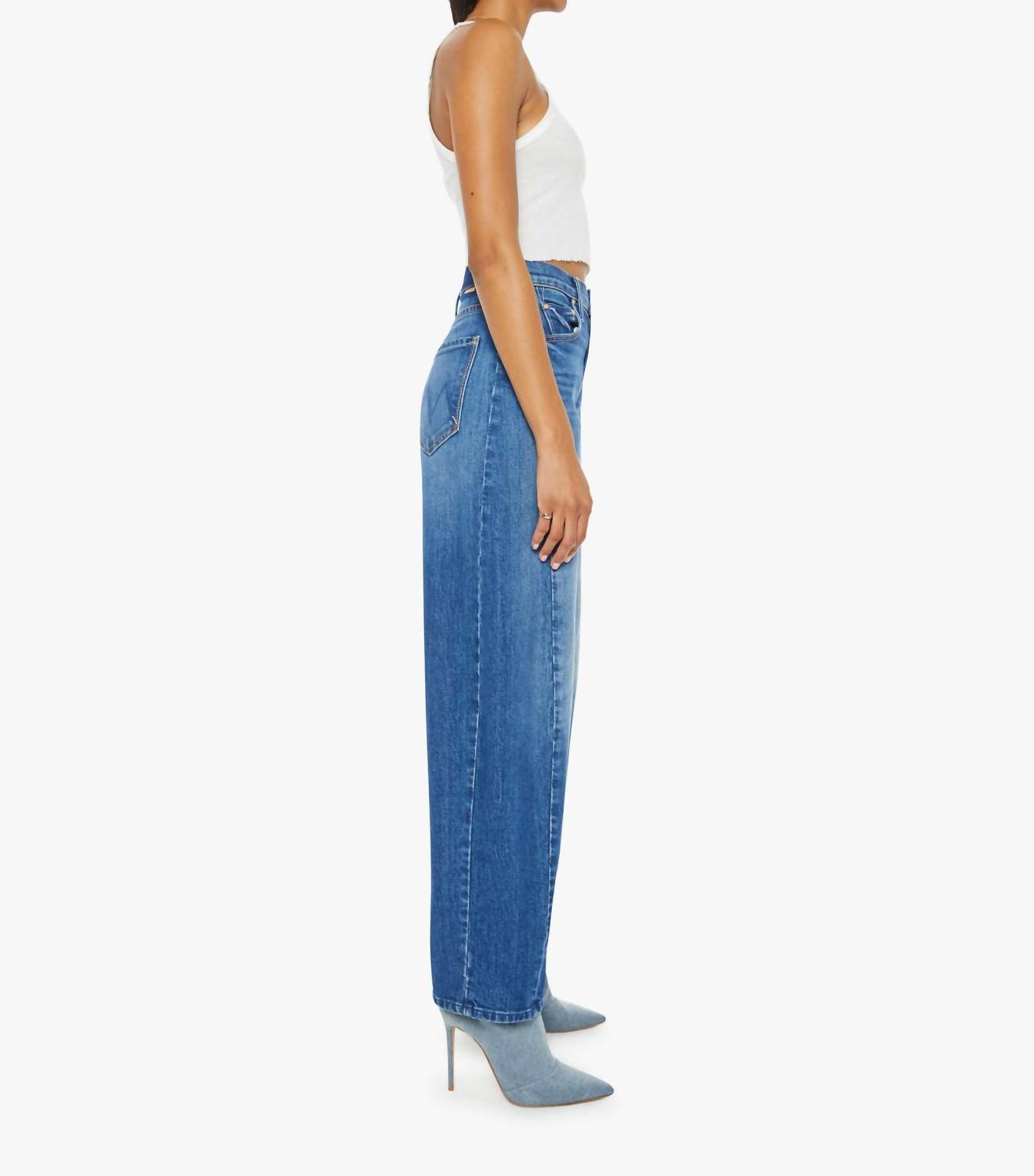 Mother - High-waisted Barrel Leg Pants
