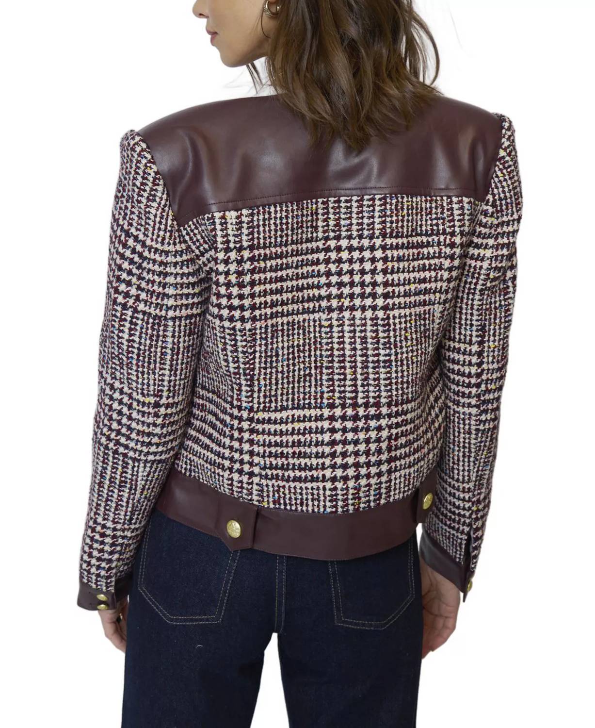 Central Park West - Billie Houndstooth Combo Jacket
