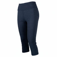BBrazil Clothing Pyramid Weave Jacquard Capri Leggings in black - women's pants - detail view