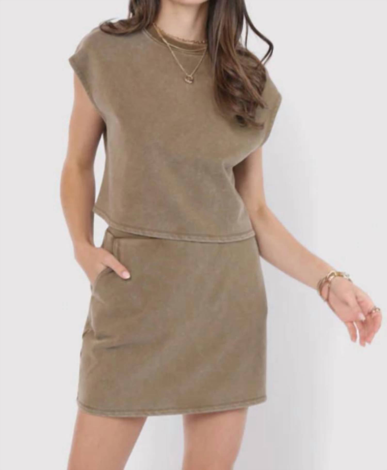 Sadie & Sage - Washed Terry Knit Top