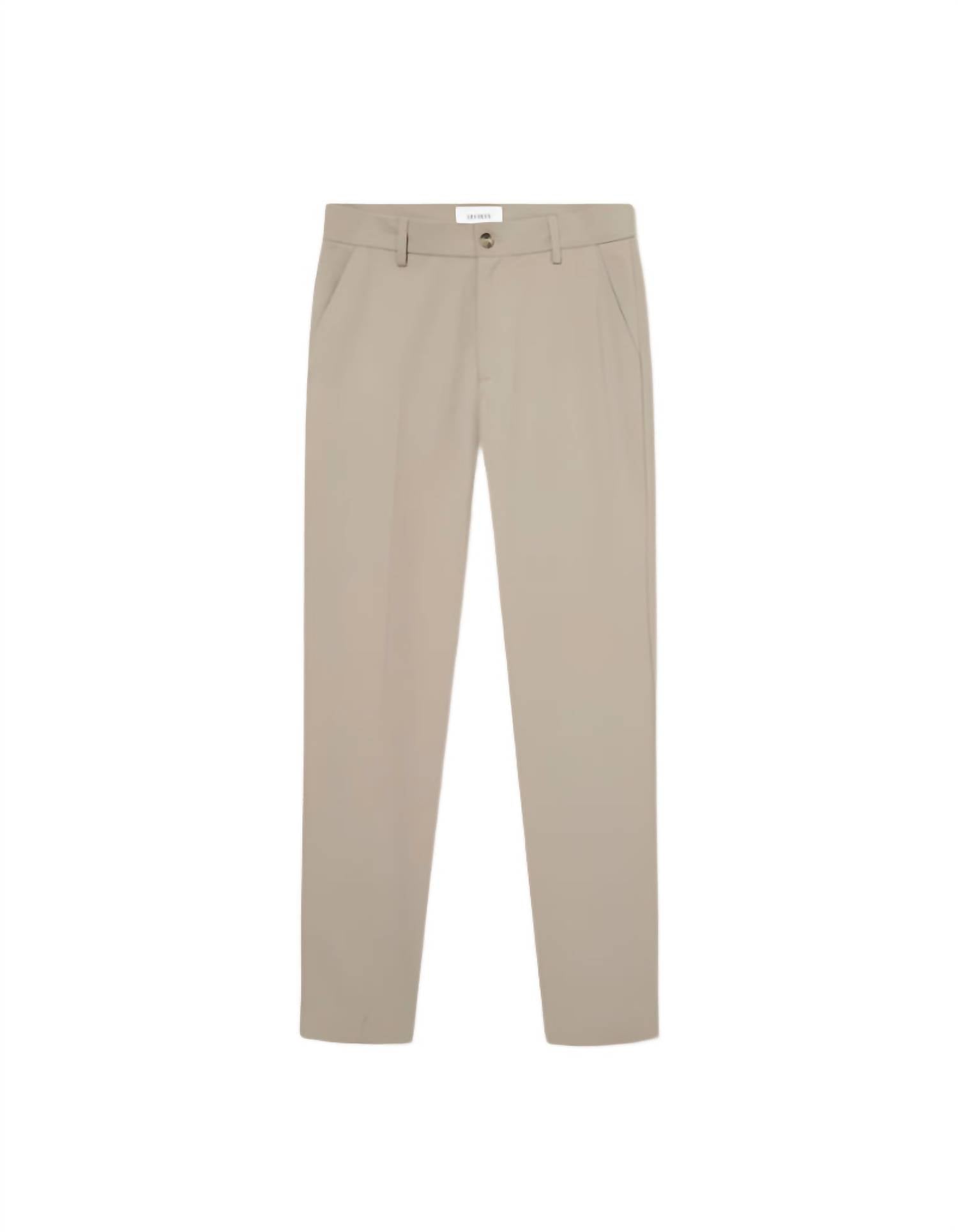 Les Deux Como Reg Solid Suit Pants in dark sand - men's pants - alternate view