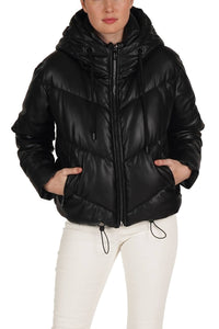 Love Token - Long Lseeve Hooded Puffer Jacket