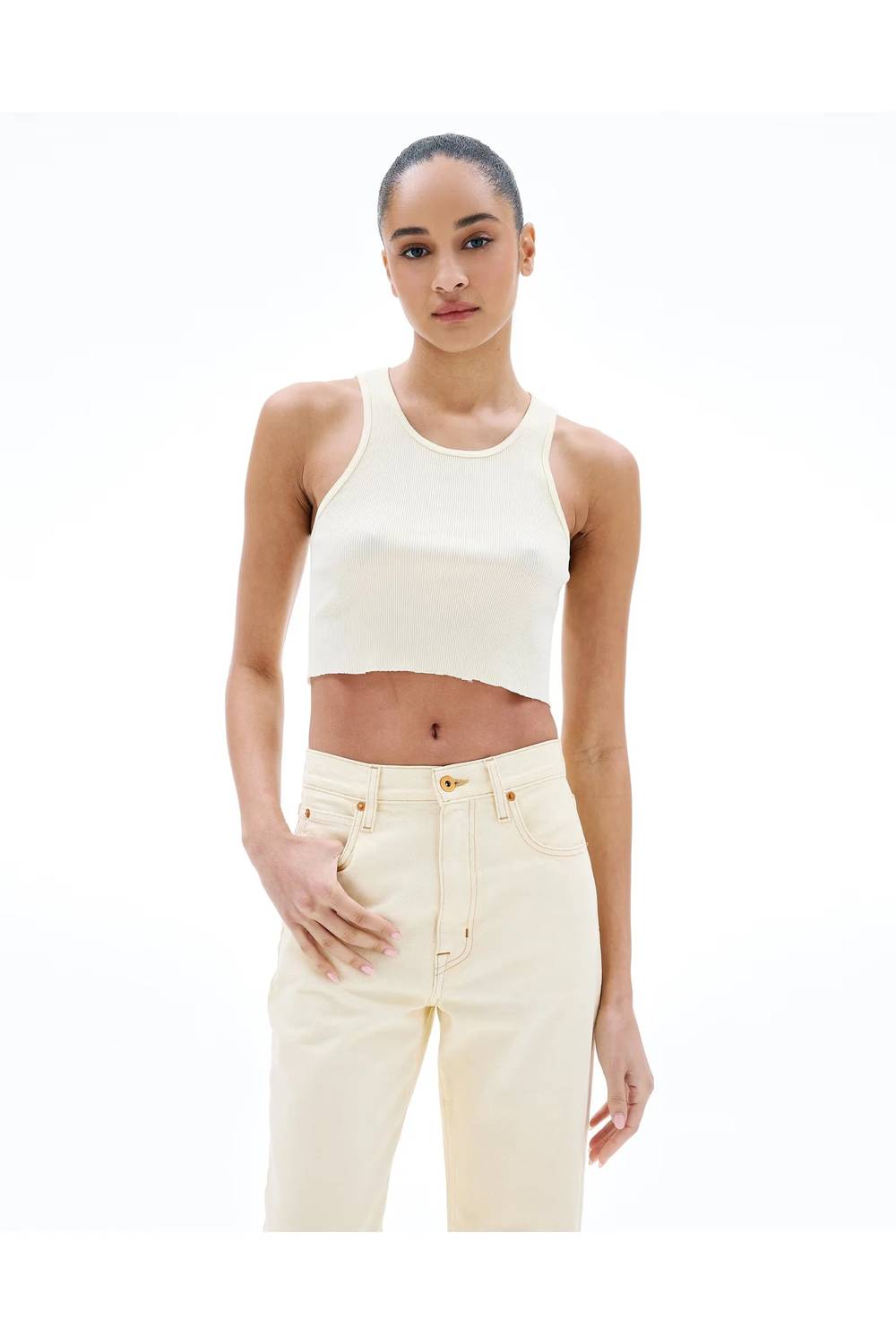 Slvrlake - Cropped Rib Tank