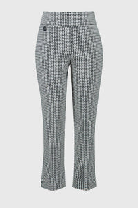 Joseph Ribkoff - Geometric Jacquard Crop Pull On Pants