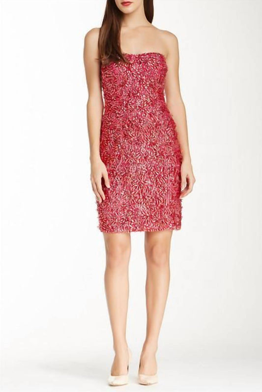 Theia - Rhinestone Embellished Cocktail Dress
