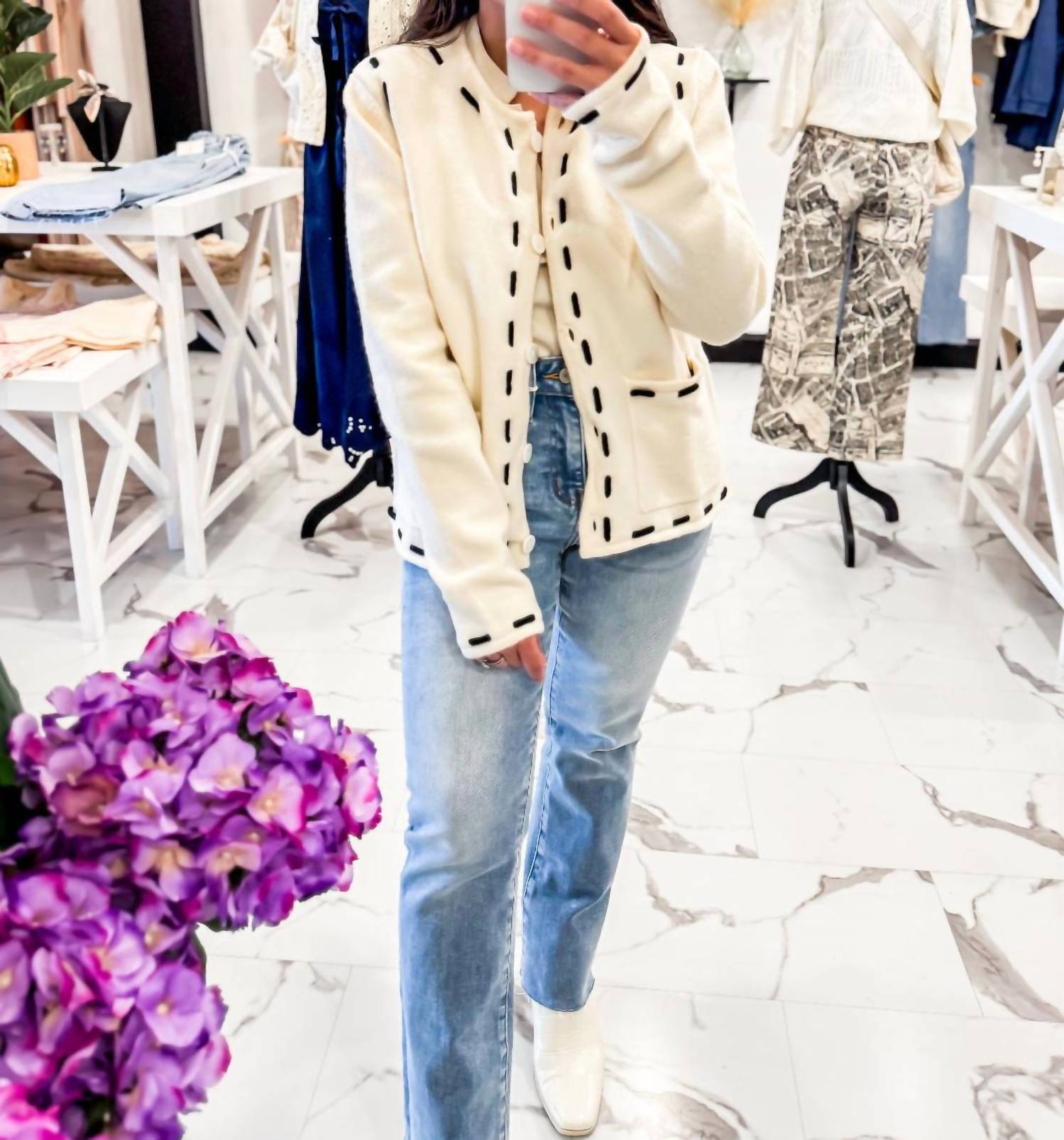 Sunday Edition - Women's Birch Hollow Button Up Cardigan