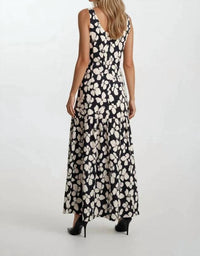 Doe And Rae - Bold Floral Drop Waist Maxi Dress