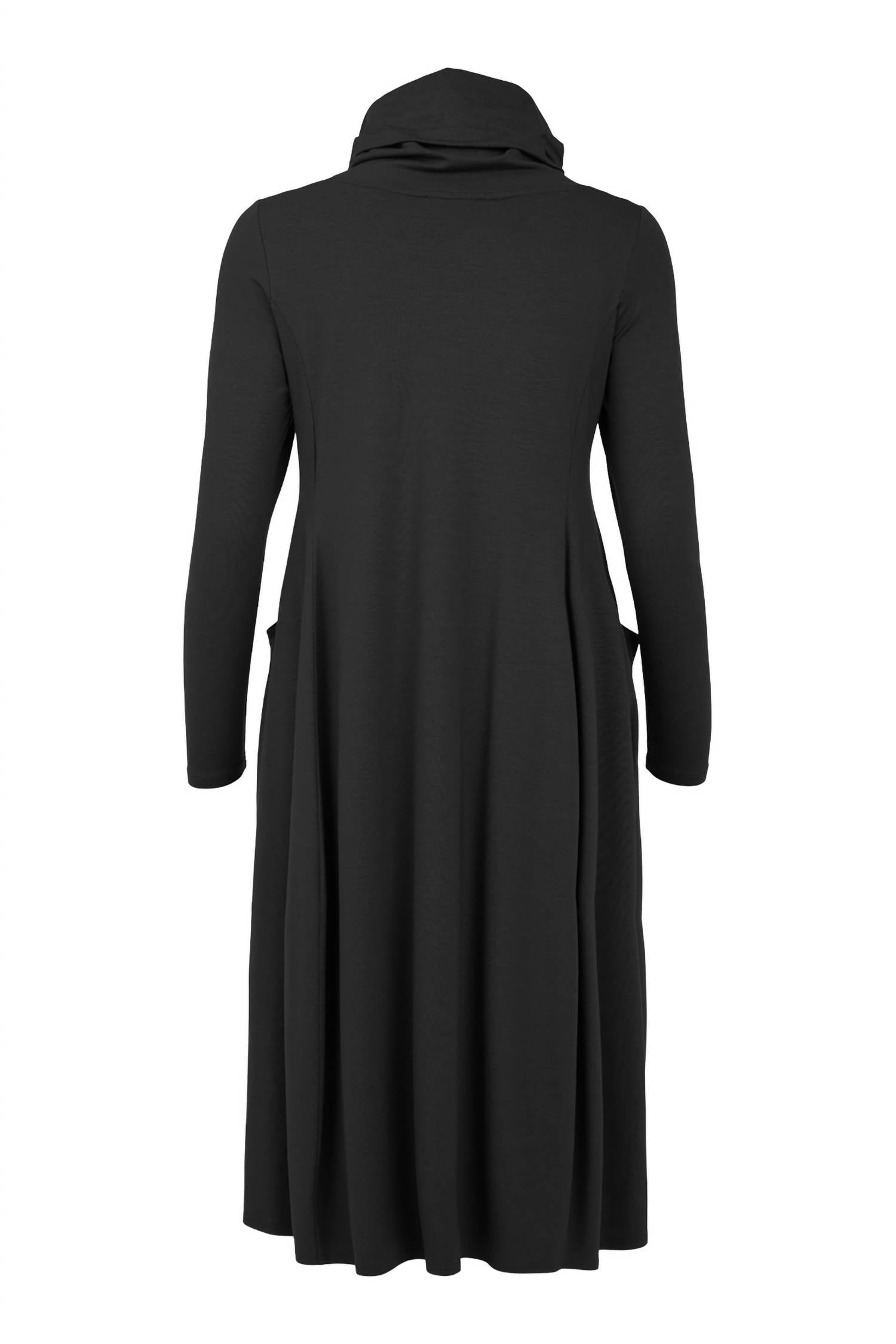 Noen - Long-sleeve Cowl Neck Soft Knit Dress