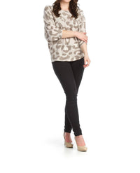 Papillon - Brushed Leopard Dolman Sleeve Sweater