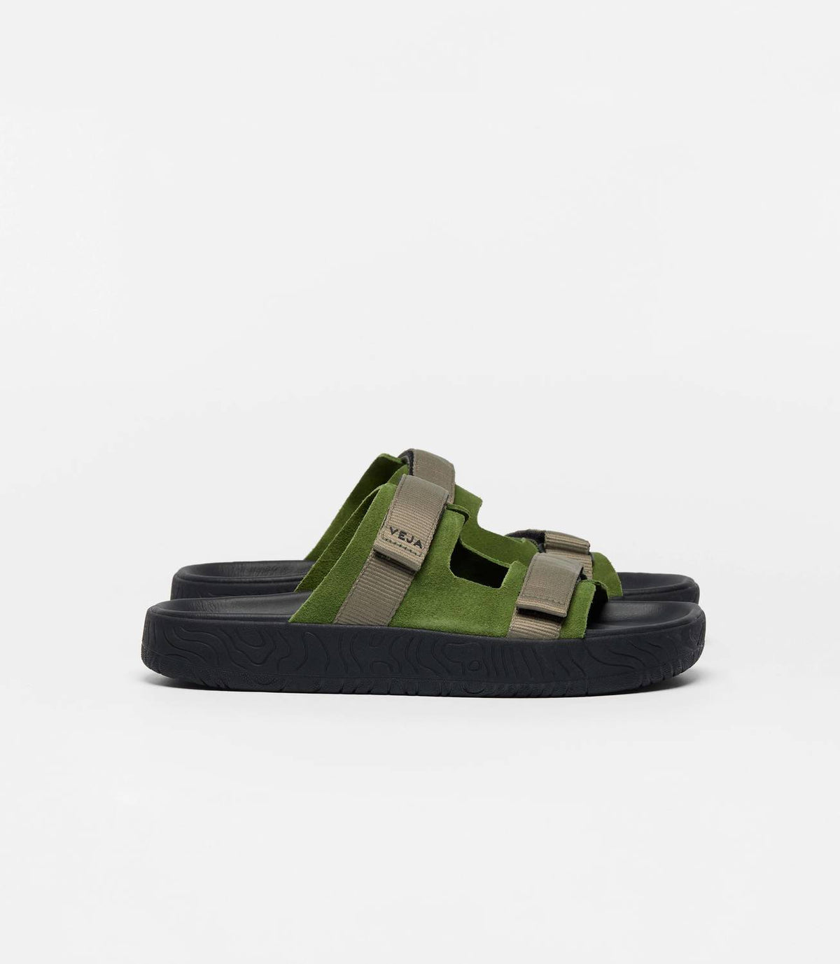 Veja - Women's Militar Kaki Arpoador Suede Sandal