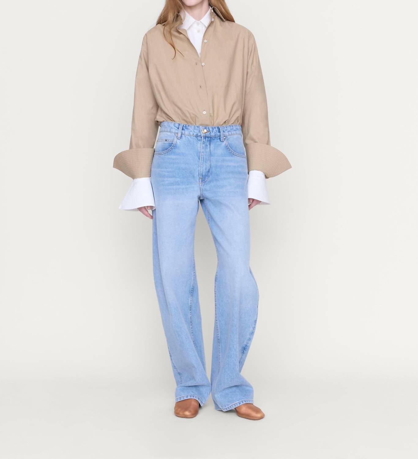 Ossou Rider Straight Leg Jeans in salt wash - women's jeans