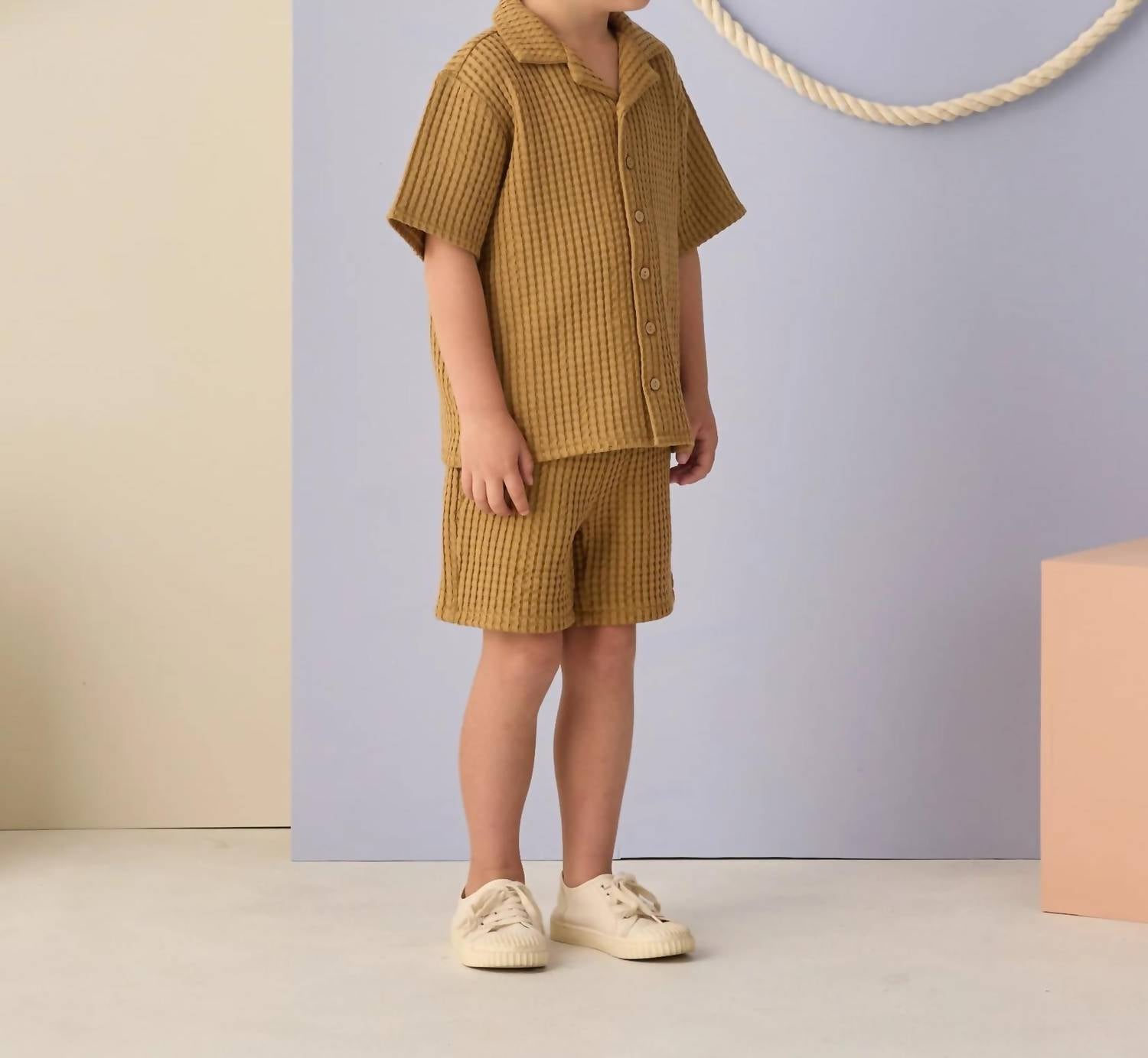 Rylee + Cru - LAPEL TEXTURED SHIRT