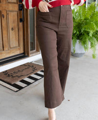 ee:some Wide Leg Pants in brown mocha - women's pants