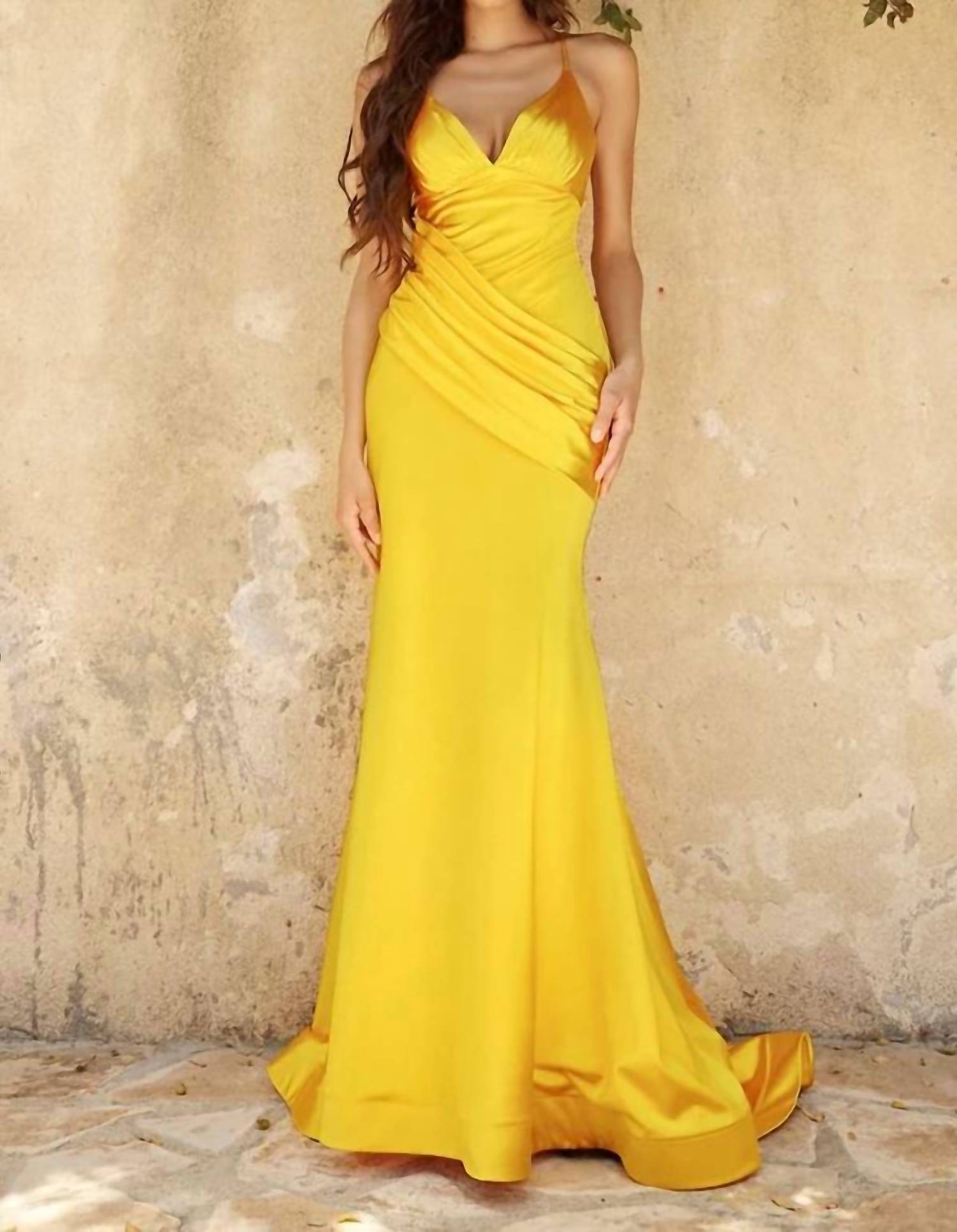 Ladivine - Fitted Satin Mermaid Gown