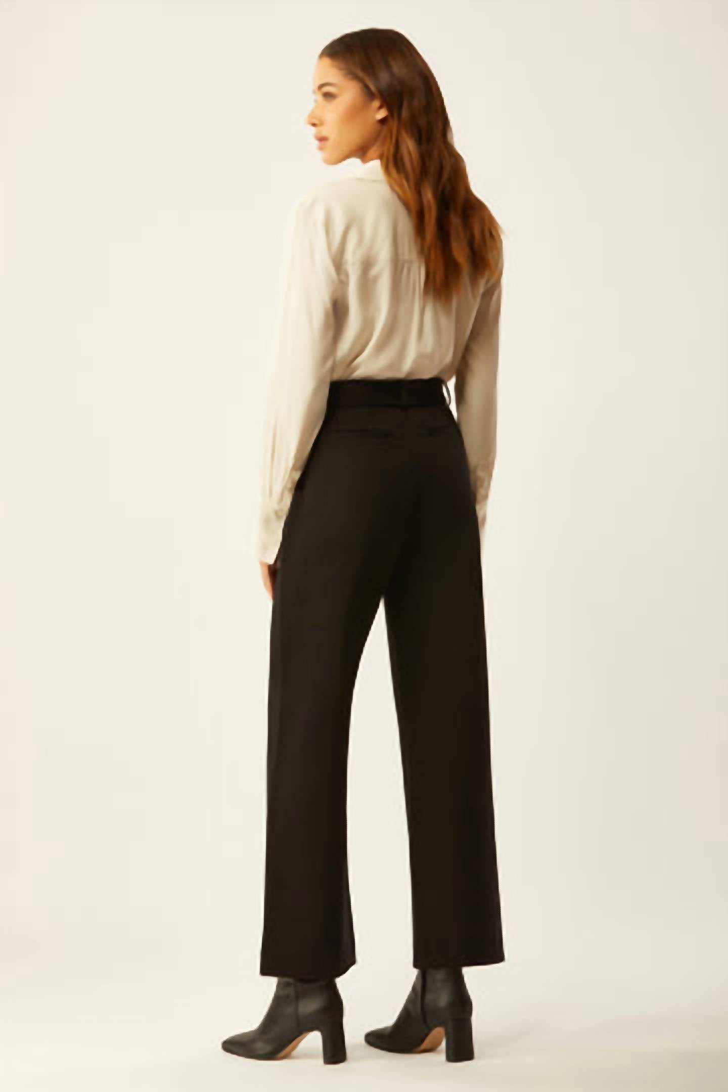 Ecru - Metropolitan Cropped Wide Leg Pants