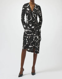 Joseph Ribkoff - Abstract Faux Wrap Dress