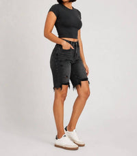 Vervet By Flying Monkey - High Rise Bermuda Shorts
