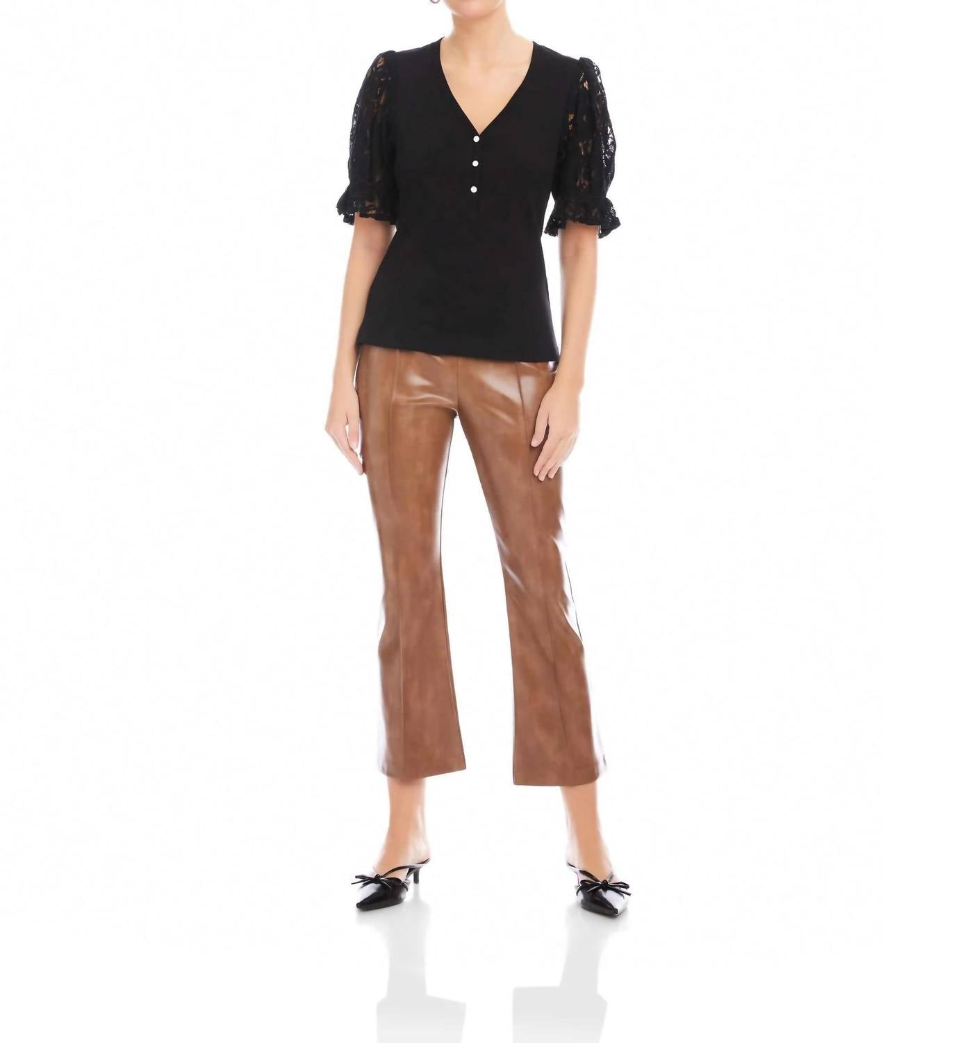 Fifteen Twenty - Tanya Lace Sleeve Top
