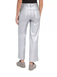 Lysse - Metallic Coated Wide Leg Denim Pant