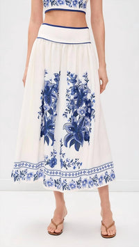 Moon River - Susie Floral Detail Midi Skirt
