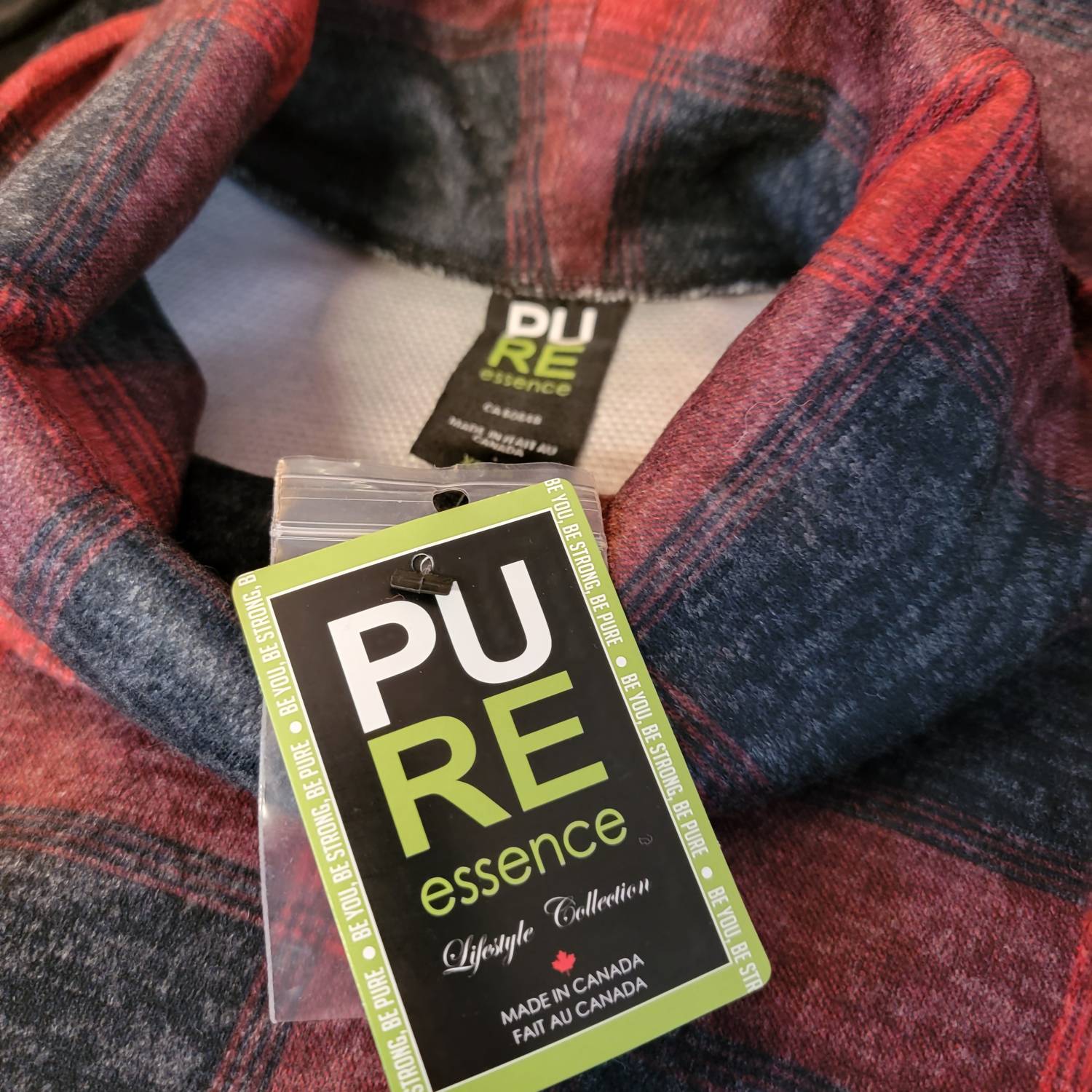 Pure Essence - Plaid Cowl Tunic