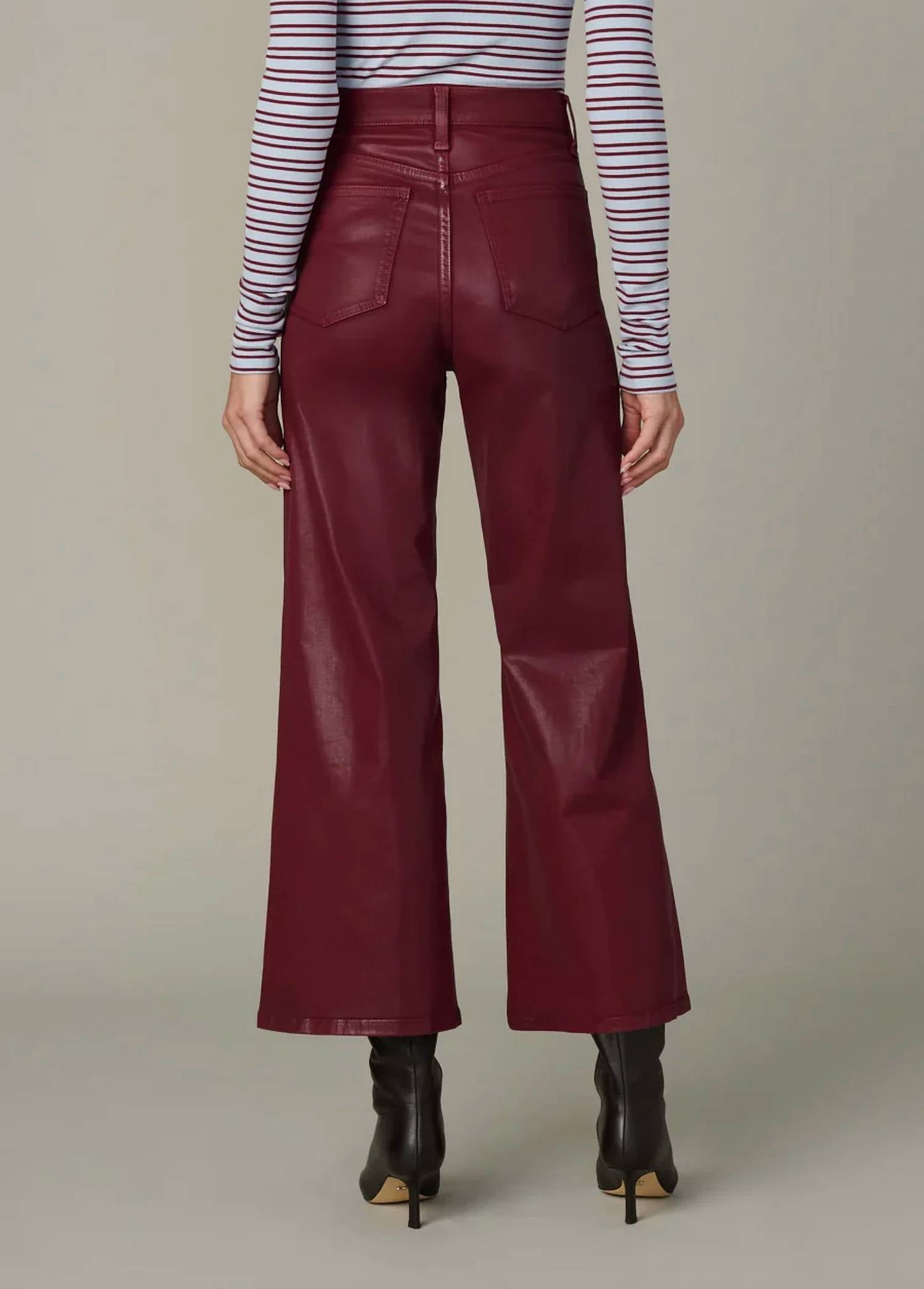 Joe'S Jeans - Mia Wide Leg Ankle Coated Pants