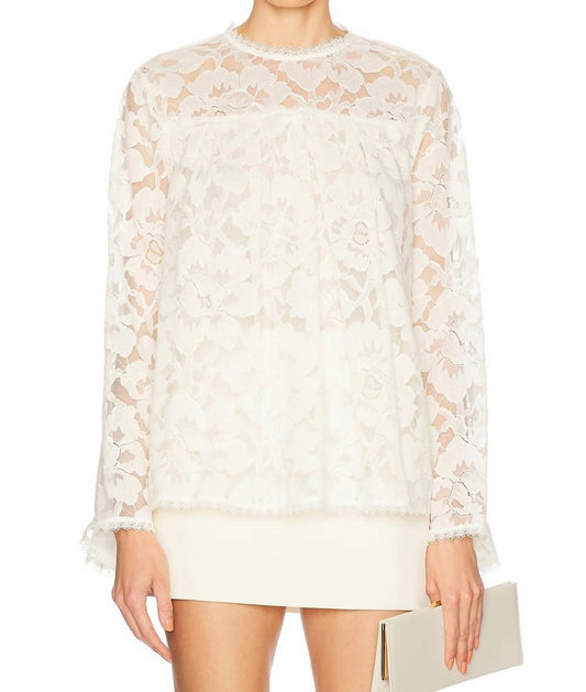 Zimmermann - Illuminate Lace Gathered Top