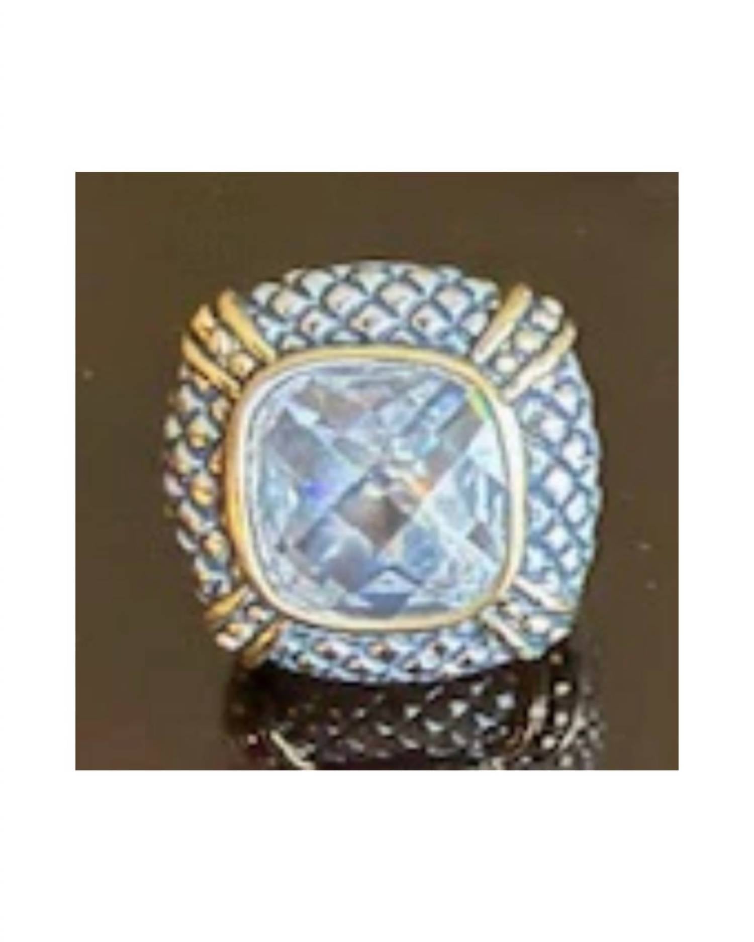 P & K Jewelry Women's Sterling Clear Stone Ring in silver - women's jewelry