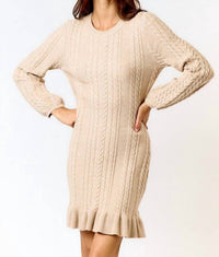Lalavon - Adrienne Sweater Open Back Sweater Dress