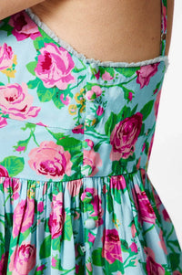 Manoush - Rose Print Slip Mini Dress