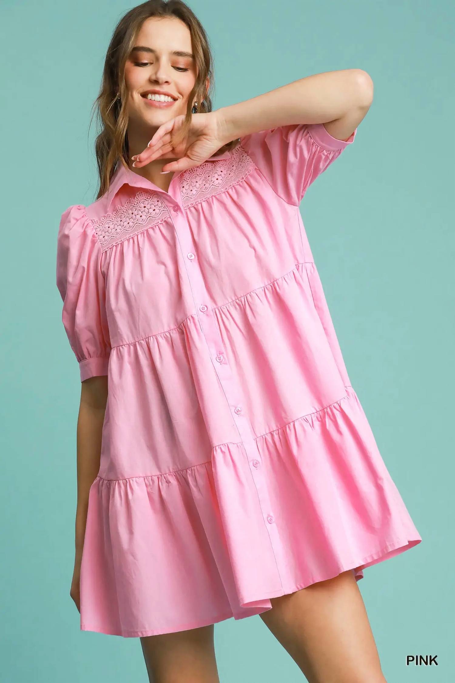Umgee - Petal Lane Lace Tiered Dress
