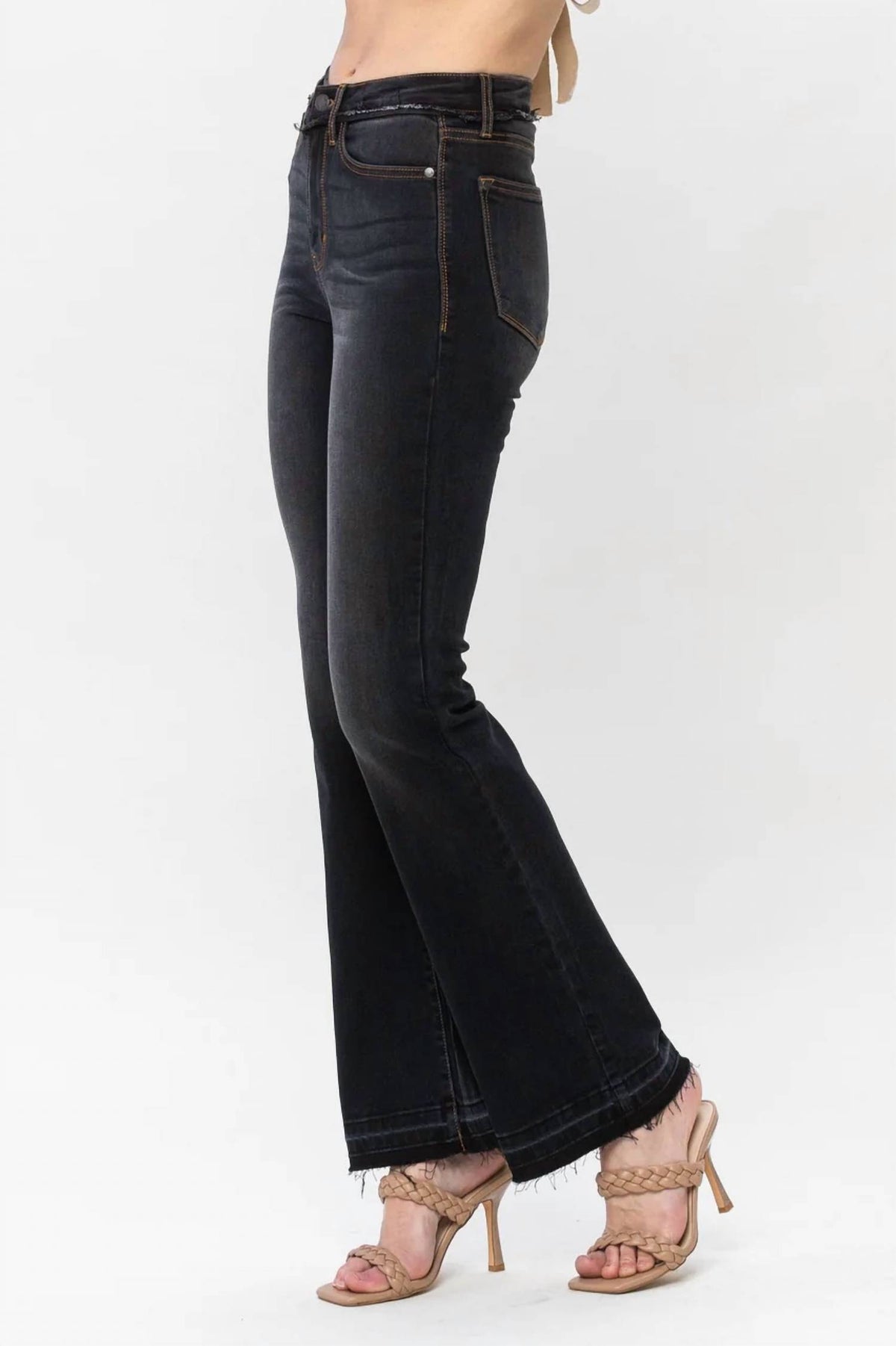 Judy Blue - High Waist Release Hem Slim Boot Cut Jeans - Plus