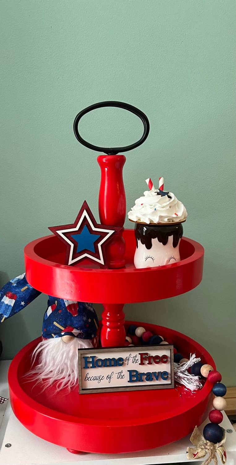 Heart & Home - Two Tiered Decorative Tray
